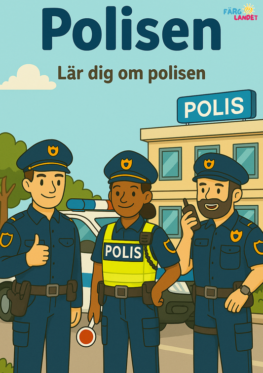 Träffa Polisen | Digital målarbok med fakta