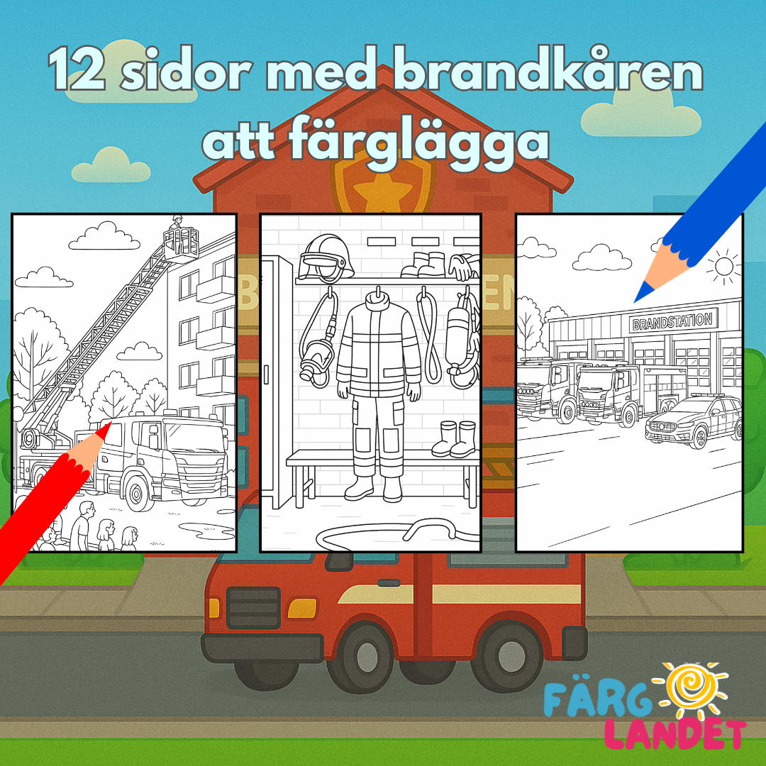 Träffa Brandkåren | Digital målarbok med fakta