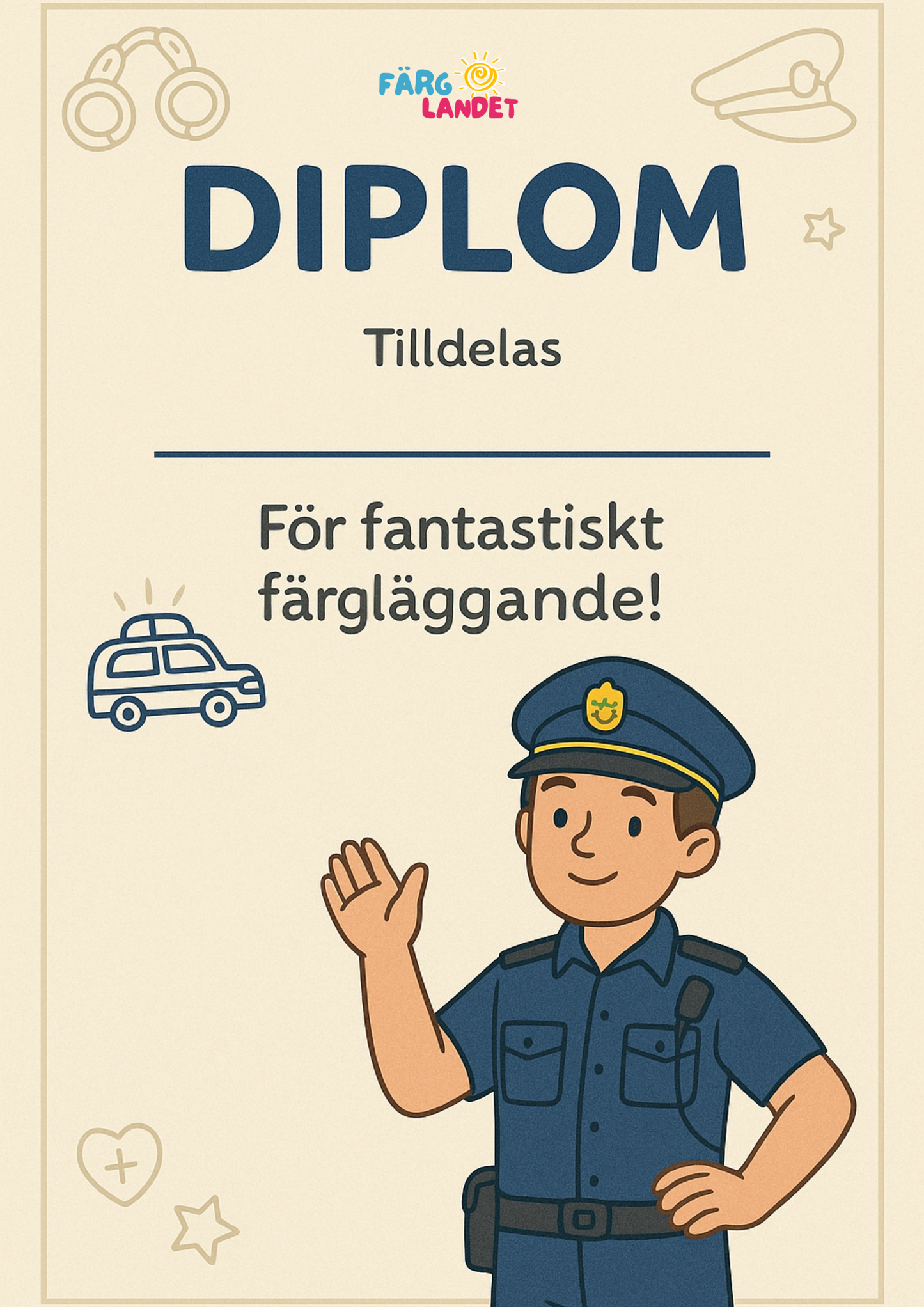 Träffa Polisen | Digital målarbok med fakta