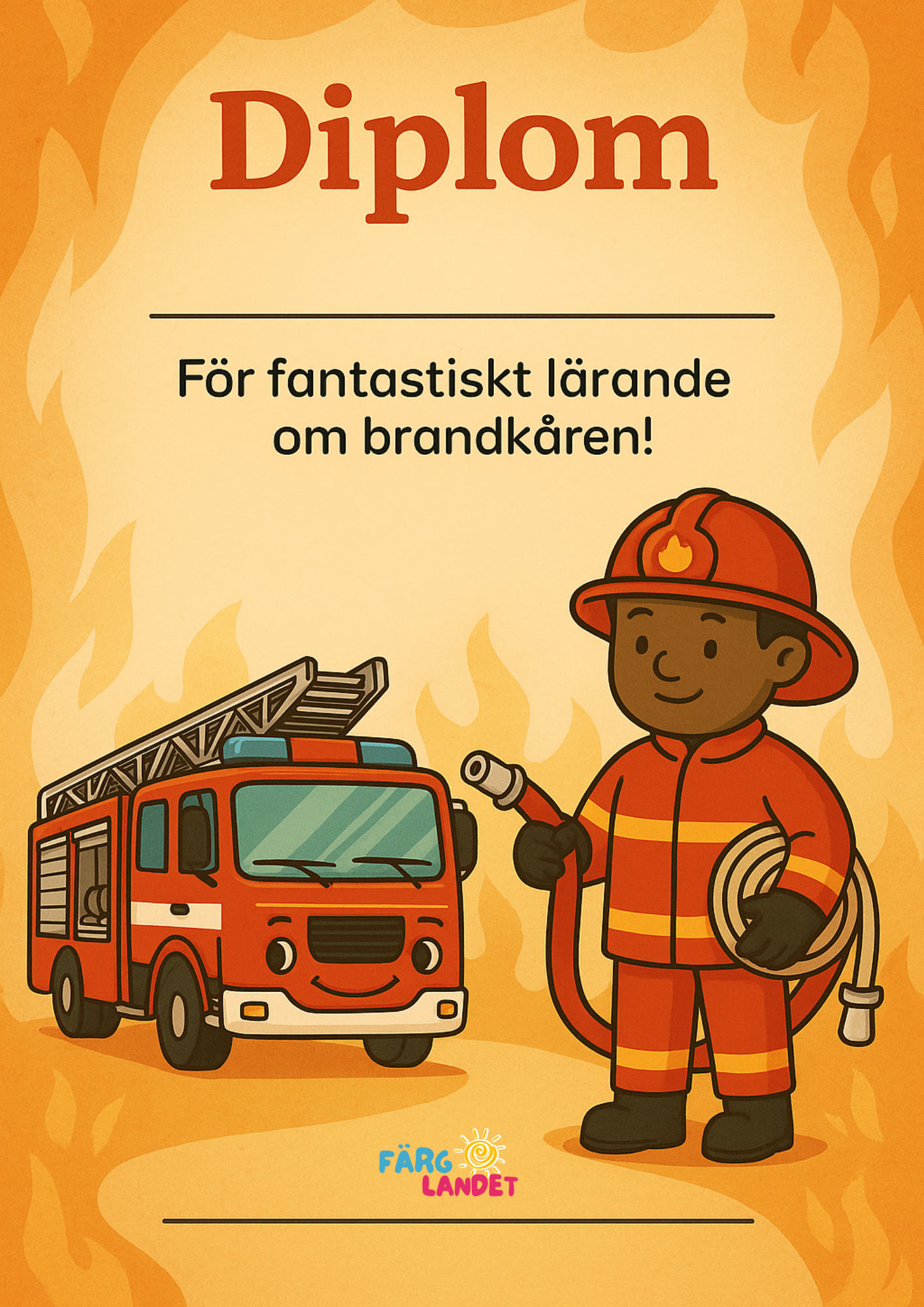 Träffa Brandkåren | Digital målarbok med fakta