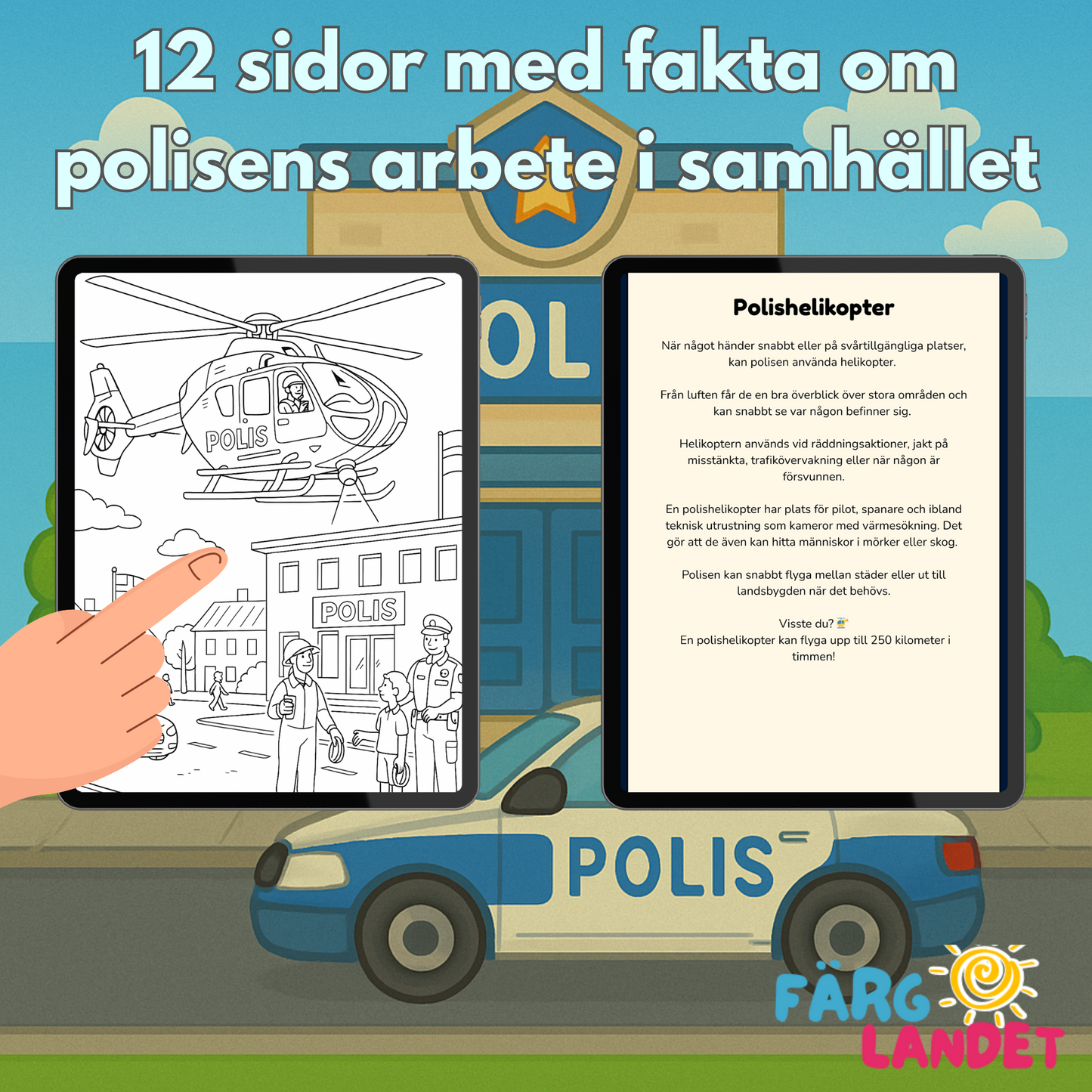 Träffa Polisen | Digital målarbok med fakta