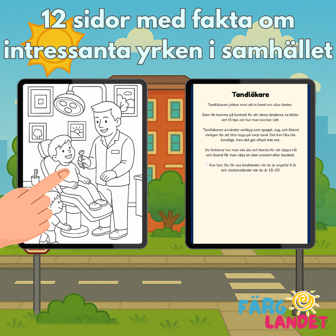 Jobb vi ser varje dag | Digital målarbok med fakta