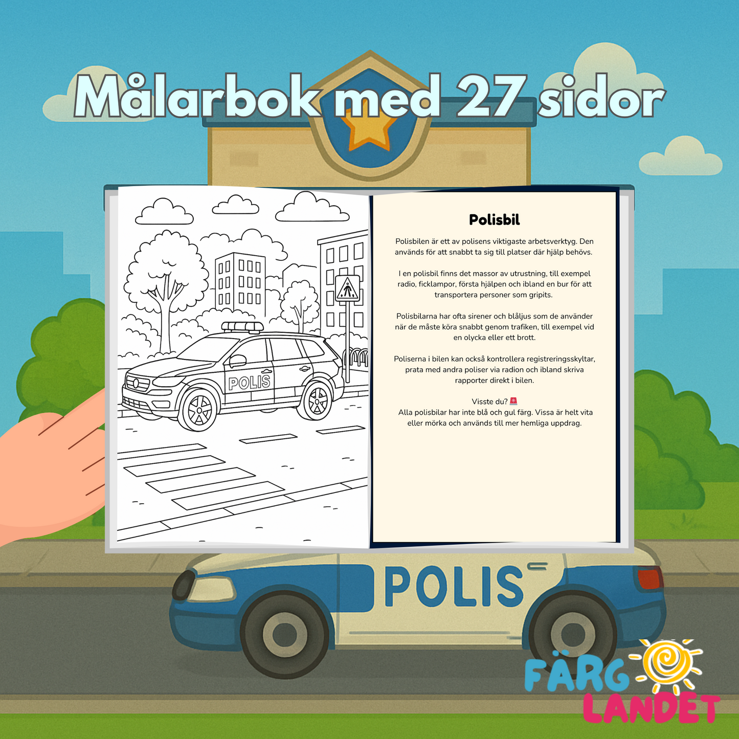 Träffa Polisen | Digital målarbok med fakta