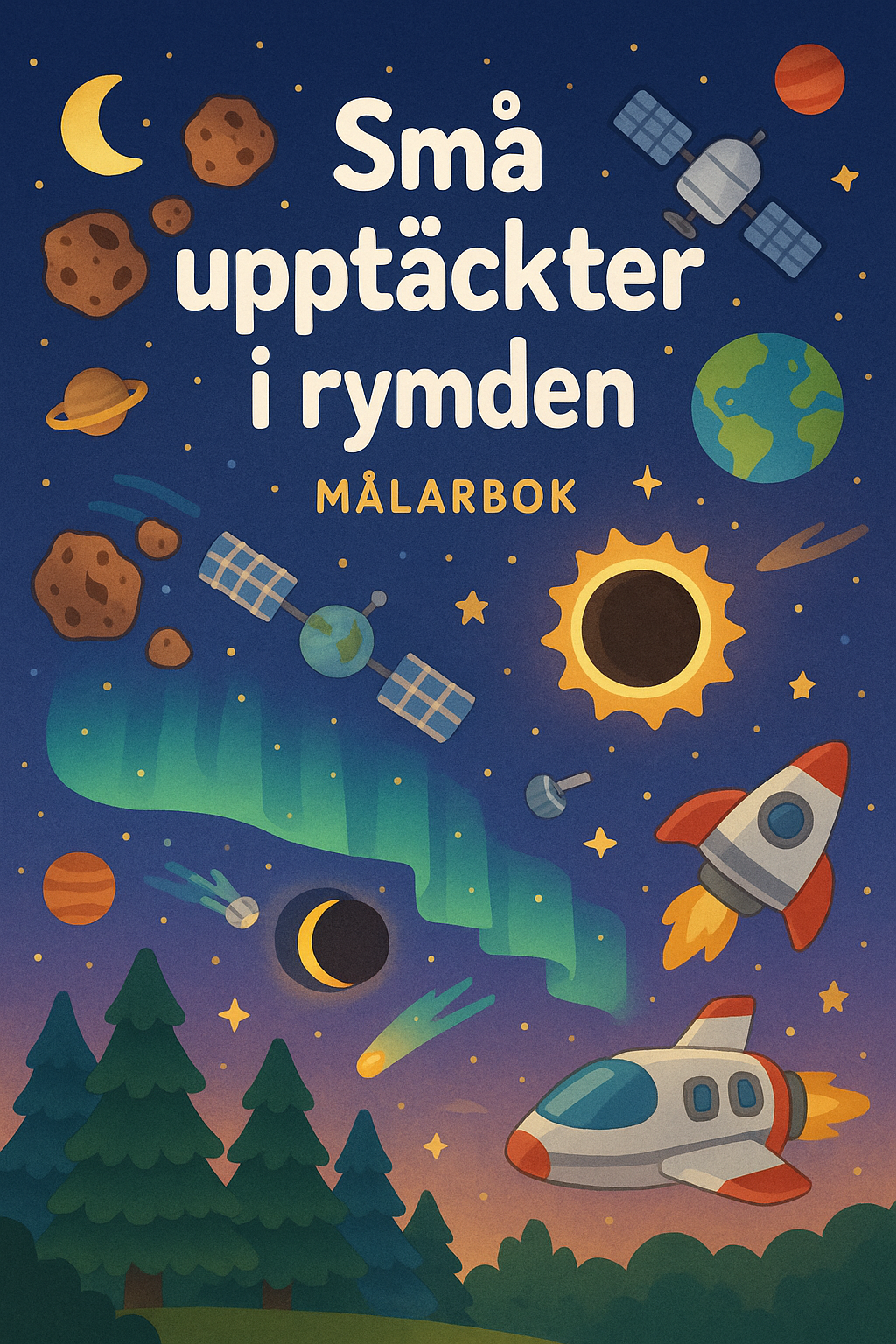 Små upptäckter i rymden | Digital målarbok med fakta