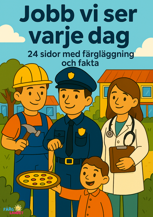 Jobb vi ser varje dag | Digital målarbok med fakta