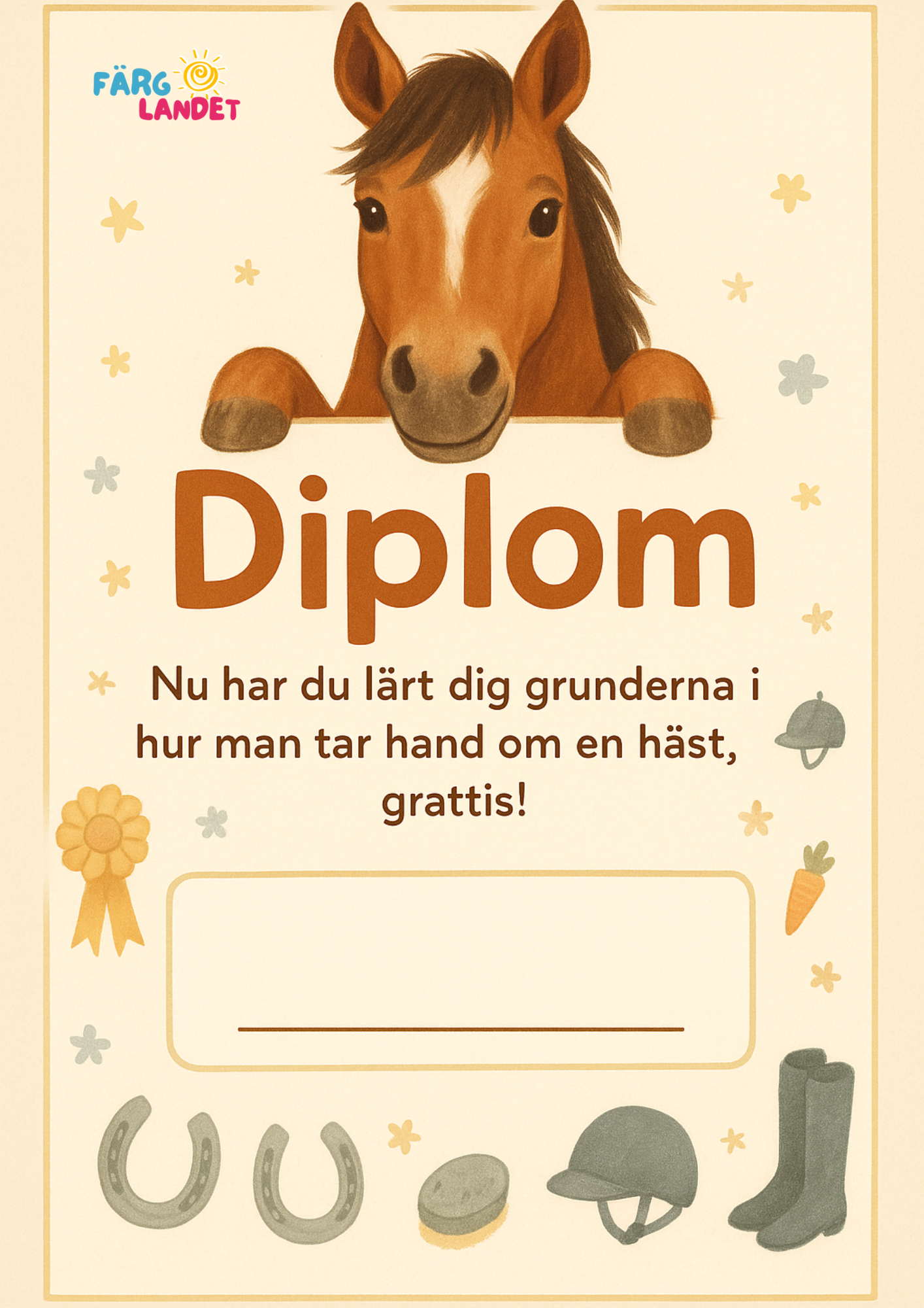 Min Hästbok | Digital målarbok med fakta