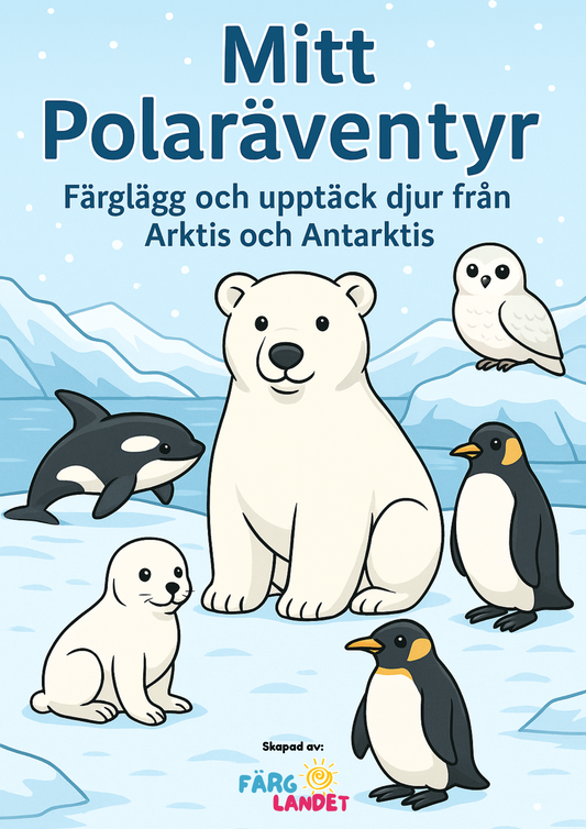 Mitt Polaräventyr | Digital målarbok med fakta